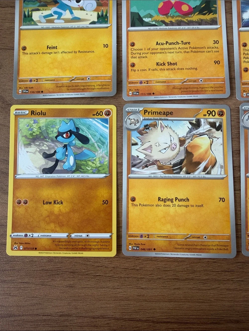 🥋 Martial Arts Pokémon Card Lot | Riolu Hitmonlee Machop Falinks ✨5/$25✨